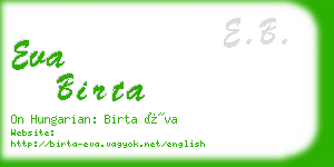 eva birta business card